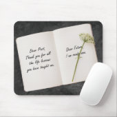 Open boek met Inspirerend quote Muismat (Met muis)