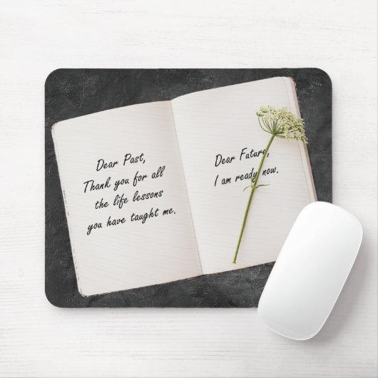 Open boek met Inspirerend quote Muismat (Met muis)