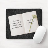 Open boek met Inspirerend quote Muismat (Met muis)