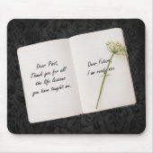 Open boek met Inspirerend quote Muismat (Voorkant)