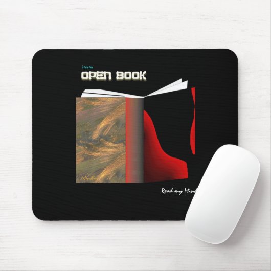 Open boek muismat (Met muis)