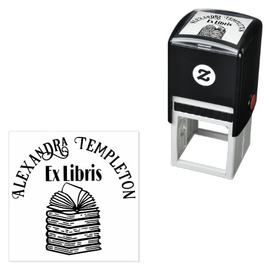 Open Boek op Book Stack R3 Library Boeknaam Zelfinktende Stempel (In situ)