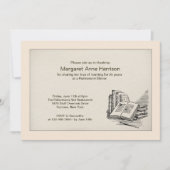 Open Boek Pensioen Diner Uitnodiging (Voorkant)