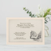 Open Boek Pensioen Diner Uitnodiging (Staand voorkant)