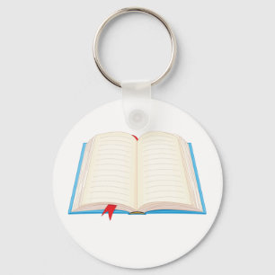Open boek sleutelhanger