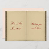 Open boek -  stijl nodigt u uit kaart (Voorkant / Achterkant)