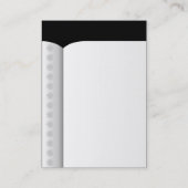 Open Boek (verticaal) - zwart Visitekaartje (Achterkant)