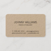 Open boek visitekaartje (Achterkant)