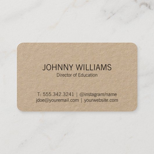 Open boek visitekaartje (Achterkant)