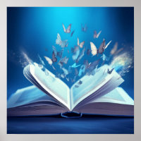 Open Boek & Vlinders