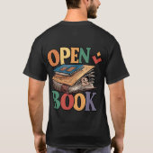 👕📖 Open Boek Zwart T-shirt 📖👕 (Achterkant)