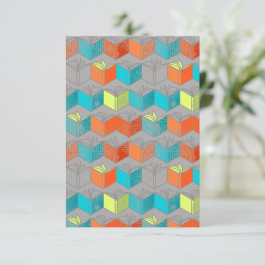 Open boeken bedankkaart (Staand voorkant)