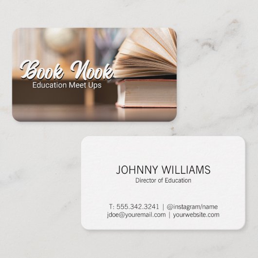 Open boeken | Onderwijs Leren Visitekaartje (Voorkant / Achterkant)