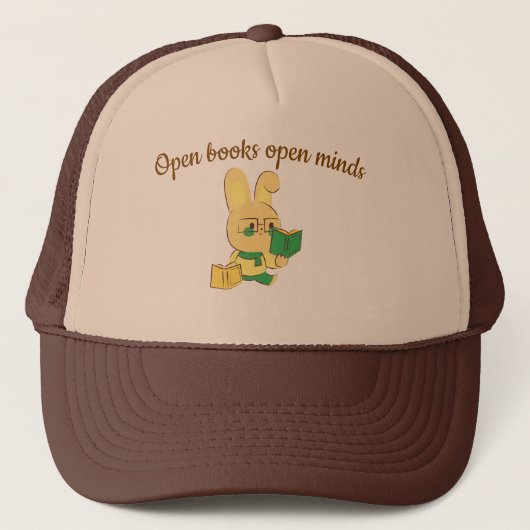 Open boeken trucker pet (Voorkant)