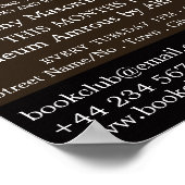 Open Book, Book Club Adverteren Poster (Hoek)