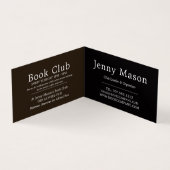 Open Book, Book Club Gedetailleerd Visitekaartje (Binnen)