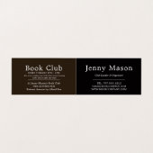 Open Book, Book Club Gedetailleerd Visitekaartje (Binnenkant ongevouwen)