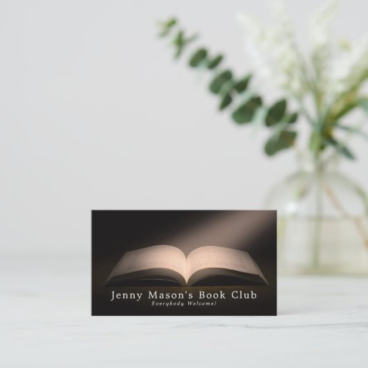 Open Book, Book Club Visitekaartje (Staand voorkant)