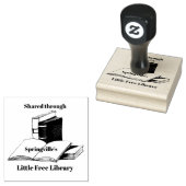 Open Book Design Wooden Stempel (Gestempeld)