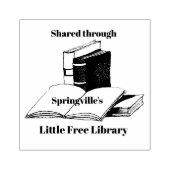 Open Book Design Wooden Stempel (Afrduk)