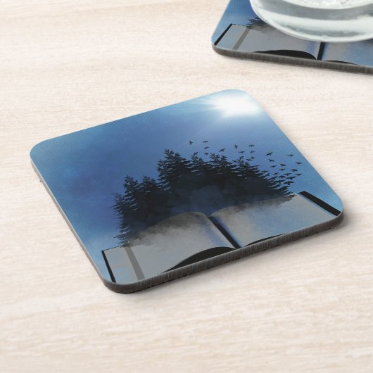 Open Book Forest Drankjes Onderzetter (Linkerzijde)