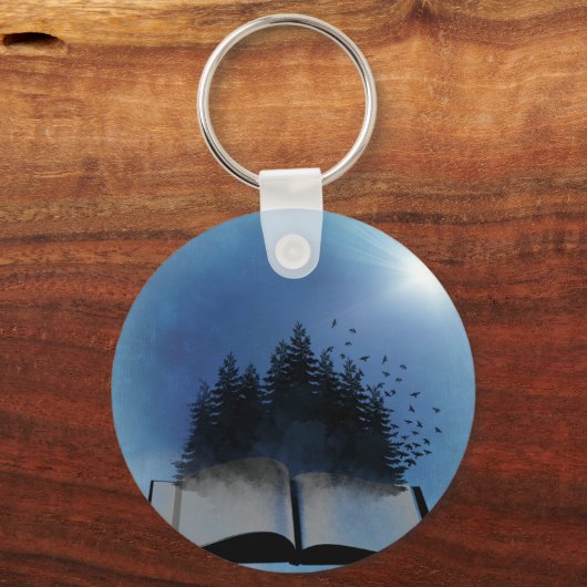 Open Book Forest Sleutelhanger (Voorkant)