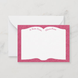 Open Book Literature-leraar Notitiekaartje