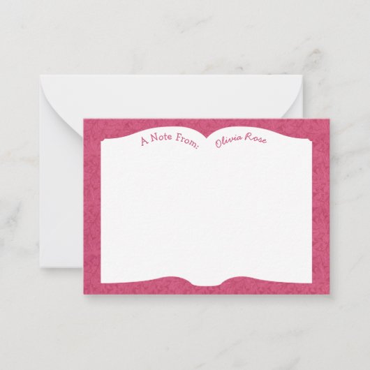 Open Book Literature-leraar Notitiekaartje (Voorkant)