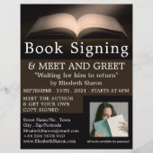 Open Book, Schrijvers Boek Ondertekening Advertere Flyer (Voorkant)