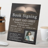 Open Book, Schrijvers Boek Ondertekening Advertere Reclamebord Met Voetstuk (Insitu)