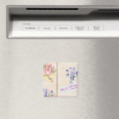 Open Book Style Art met Floral Mam Magneet (Insitu (Vaatwasser))