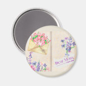 Open Book Style Art met Floral Mam Magneet (Voorkant / Achterkant)