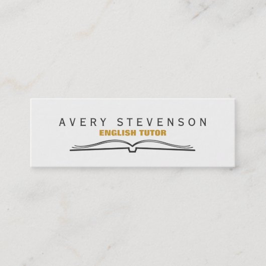 Open Book Tutor Mini Visitekaartje (Voorkant)