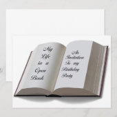 Open Book-uitnodigingskaart Kaart (Voorkant / Achterkant)