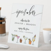 open bord voor trouwtafel reclamebord met voetstuk (Insitu)