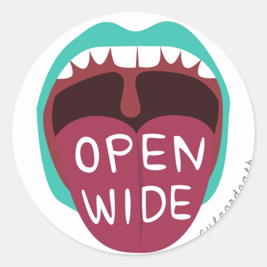 Open brede Sticker (Voorkant)