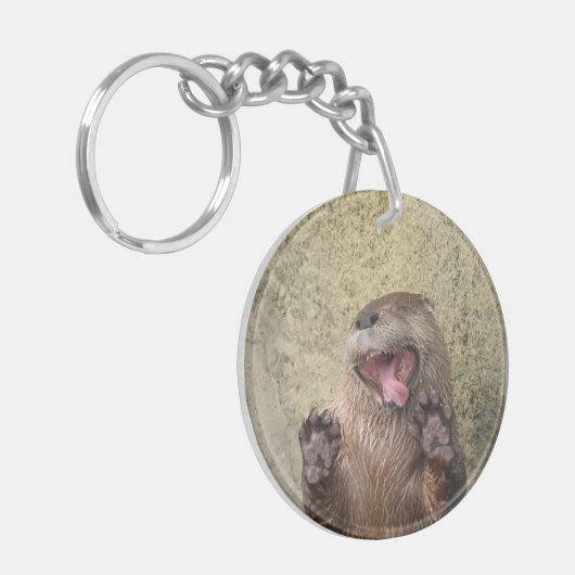 Open Breed! Otter Sleutelhanger (Voorkant Links)
