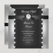 Open Business Formal Black Silver voor bedrijven Kaart (Voorkant / Achterkant)