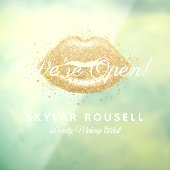 Open Business Gold Black Lips Makeup Raamsticker (Vel 3)