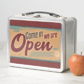  open business retro cafe garage house vlag (In situ)