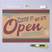  open business retro cafe garage tissuepapier (Craft)