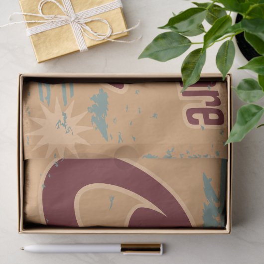  open business retro cafe garage tissuepapier (Geschenk)