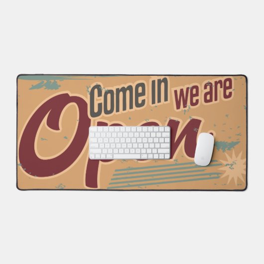  open business sign retro cafe garage bureaumat (Keyboard & Muis)
