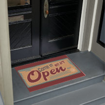 open business sign retro cafe garage