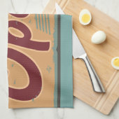  open business sign retro cafe garage theedoek (Quarter Fold)