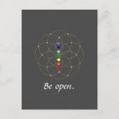 Open Chakra en Zaden van het leven Briefkaart (Voorkant)