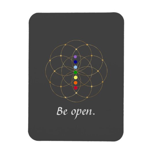 Open Chakra en Zaden van het leven Magneet (Verticaal)
