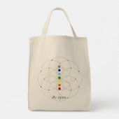 Open Chakra en Zaden van het leven Tote Bag (Achterkant)