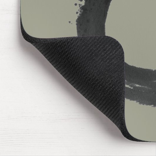 Open Circle Enso Zen Mousepad, Khaki Muismat (Hoek)