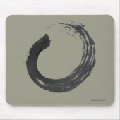 Open Circle Enso Zen Mousepad, Khaki Muismat (Voorkant)